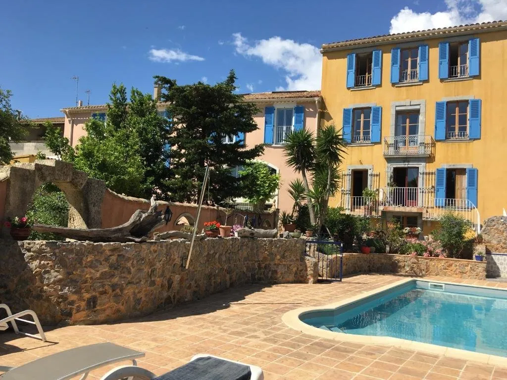 The House of Tram building and pool in La Palme