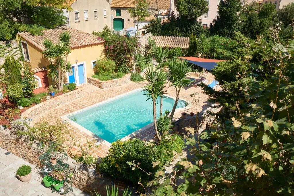 The pool from above
