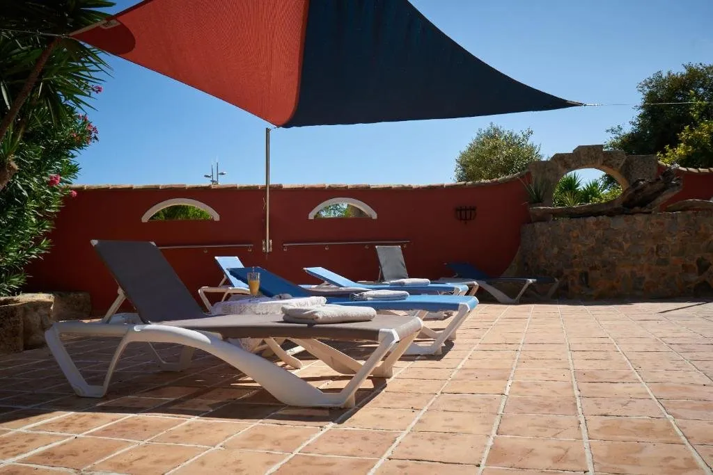 Sun loungers by the pool